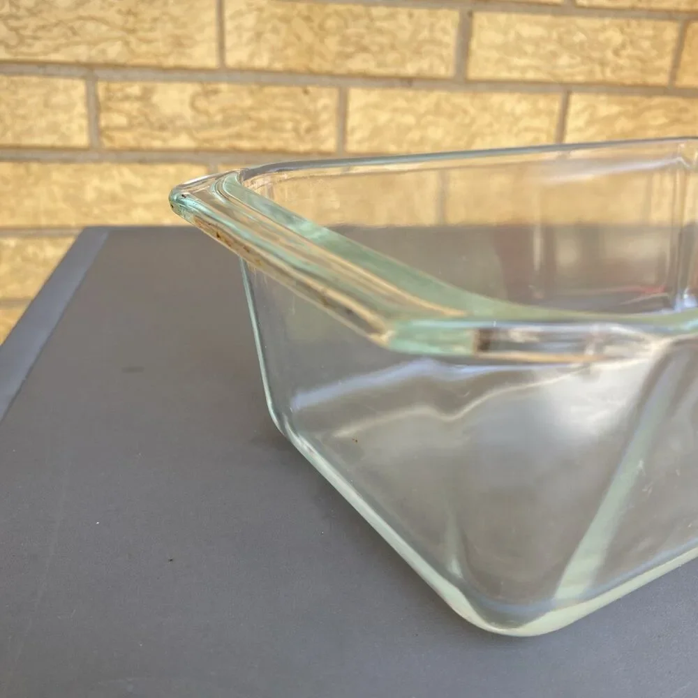 Pyrex Loaf Pan Baking Dish #215 B Clear 9x5x3 Vintage USA 1.5 qt Borosilicate